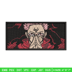 sukuna embroidery design, jujutsu kaisen embroidery, anime design, embroidery file, anime shirt, digital download