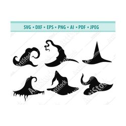 witch hat svg - witch hat dxf - witch hat clipart - witch svg - halloween svg - witch hat svg bundle - witch hats cut fi