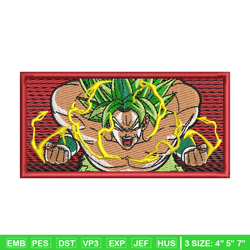 super broly embroidery design, dragon ball embroidery, anime design, embroidery file, anime shirt, digital download