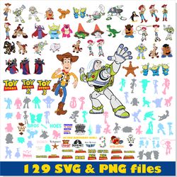 toy story svg bundle, toy story png bundle, toy story clipart, toy story silhouettes, toy story logo png svg vector