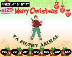 merry christmas 2023 embroidery machine design, ya filthy animal embroidery design, christmas movie characters embroidery file