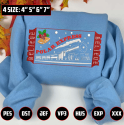 merry xmas 2023 embroidery machine design, christmas train embroidery machine design, the polar express embroidery file