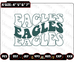 NFL Philadelphia Eagles Girls Embroidery Design, NFL Football Logo Embroidery Design, Famous Football Team Embroidery Design, Football Embroidery Design, Pes, Dst, Jef, Files