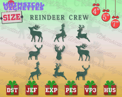 reindeer crew embroidery machine design, merry xmas 2023 embroidery design, winter season story embroidery design