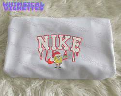 nike x spongebob embroidered sweatshirt - embroidered sweatshirt/hoodie, embroidery machine files, digital download