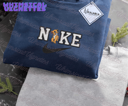 nike x simba and nala, brand embroidered sweatshirt, inspired brand embroidered sweatshirt, brand embroidered hoodie, inspired brand embroidered crewneck, brand embroidered gift