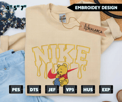 cartoon brand bear embroidered sweatshirt, winnie the pooh brand embroidered crewneck, custom brand embroidered sweatshirt, best-selling cartoon embroidered sweatshirt, brand bear embroidered sweatshirt