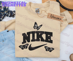 black butterfly nike brand embroidered sweatshirt, brand embroidered crewneck, custom brand embroidered sweatshirt, best-selling brand embroidered sweatshirt, brand sweatshirt