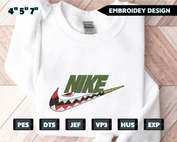 shark a bathing ape x nike sweatshirt embroidered – hoodie embroidered, embroidery machine design, instant download
