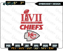 nfl super bowl lvii kansas city chief embroidery design, nfl football logo embroidery design, famous football team embroidery design, football embroidery design, pes, dst, jef, files