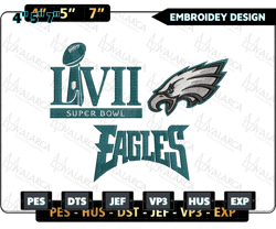 nfl super bowl lvii philadelphia eagles embroidery design, nfl football logo embroidery design, famous football team embroidery design, football embroidery design, pes, dst, jef, files