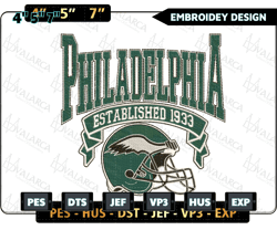 nfl philadelphia eagles embroidery design, nfl football logo embroidery design, famous football team embroidery design, football embroidery design, pes, dst, jef, files