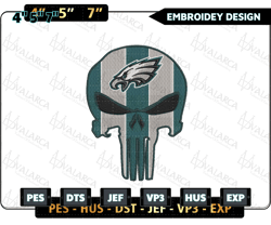 nfl philadelphia eagles skull embroidery design, nfl football logo embroidery design, famous football team embroidery design, football embroidery design, pes, dst, jef, files