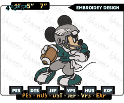 nfl philadelphia eagles mickey embroidery design, nfl football logo embroidery design, famous football team embroidery design, football embroidery design, pes, dst, jef, files