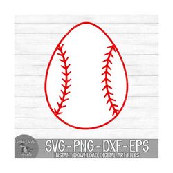 Baseball Easter Egg - Instant Digital Download - svg, png, dxf, and eps files included!