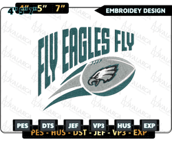 fly eagle fly embroidery design, nfl philadelphia eagles football logo embroidery design, famous football team embroidery design, football embroidery design, pes, dst, jef, files