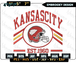 nfl kansas city chiefs logo embroidery design, nfl football logo embroidery design, famous football team embroidery design, football embroidery design, pes, dst, jef, files