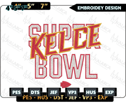 super bowl kelce football logo embroidery design, nfl kansas city chiefs football logo embroidery design, famous football team embroidery design, football embroidery design, pes, dst, jef, files