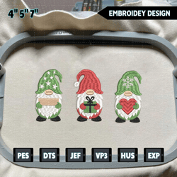 christmas tree embroidery machine design, cute christmas gnome embroidery design, merry christmas embroidery design