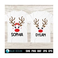 reindeer face svg, reindeer svg, deer face svg, christmas svg