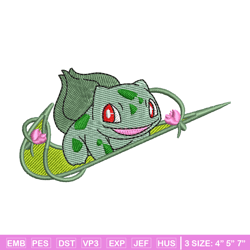 bubasaur anime embroidery design, pokemon embroidery, embroidery file, anime design, anime shirt, digital download