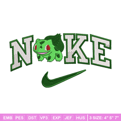 bubasaur nike logo embroidery design, pokemon embroidery, nike design, logo shirt, embroidery shirt, digital download.