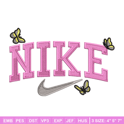 butterfly nike embroidery design, butterfly embroidery, nike design, logo shirt, embroidery shirt, digital download.