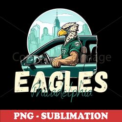 eagles football player - cartoon style - stunning sublimation artwork