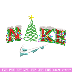 christmas nike logo embroidery design, logo embroidery, nike design, embroidery shirt, logo shirt, instant download