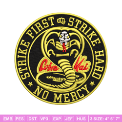 cobra kai logo embroidery design, cobra kai embroidery, logo design, embroidery shirt, logo shirt, instant download