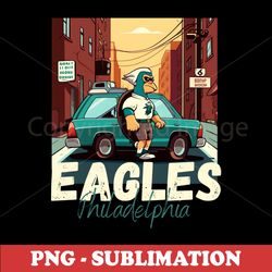 eagles football player - cartoon style - beautiful sublimation artwork