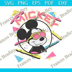 retro mickey summer disneyworld svg graphic design file