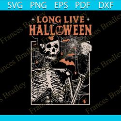 vintage long live halloween disney skeleton svg download