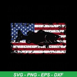 patriotic bass fishing svg