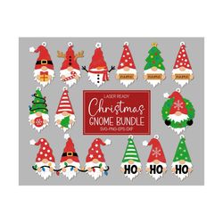 christmas gnome bundle svg, christmas gnomes ornament svg, santa gnomes svg, reindeer gnome, christmas decor, glowforge