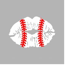 baseball lips svg, baseball laces svg, cute baseball svg, baseball mom svg, baseball season svg, dxf, png