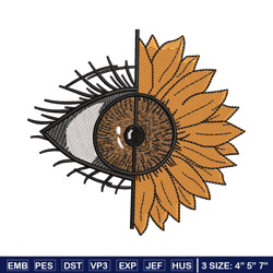 flower eyes embroidery design, flower embroidery, embroidery file, embroidery shirt, emb design, digital download