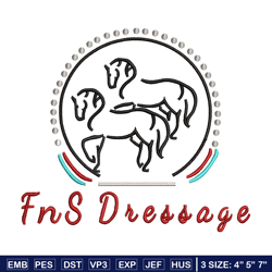 fns dressage embroidery design, logo embroidery, embroidery file, embroidery shirt, emb design, digital download