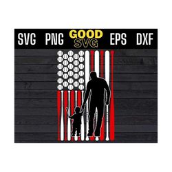 baseball dad american flag baseball flag fathers day fathers day 4th of july svg png eps dxf