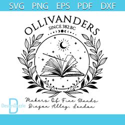 ollivanders wand shop wizard book shop svg file for cricut