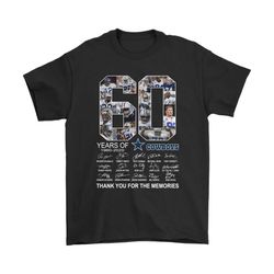 60 years of dallas cowboys 1960-2020 thank you for the memories shirts