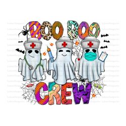 boo boo crew png sublimation design,nurse halloween png,ghost nurse with glasses png,boo boo crew halloween,ghost nurse,