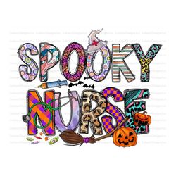 spooky nurse, halloween nurse png, spider, bad png, halloween png, pumpkin png, spooky png, nurse png, sublimation desig
