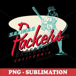 baseball sublimation download - salinas packers logo - vibrant and high-quality png file