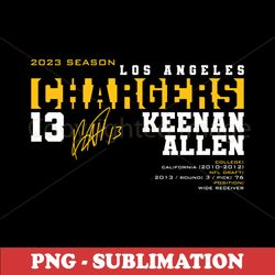 chargers sublimation png - high quality digital download - perfect for allen fans & 2023 season