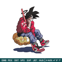 goku man embroidery design, dragonball embroidery, anime design, embroidery shirt, embroidery file, digital download