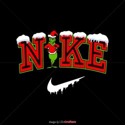 vintage nike logo grinch merry christmas svg cricut file