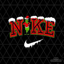 vintage nike logo grinch merry christmas svg cricut file