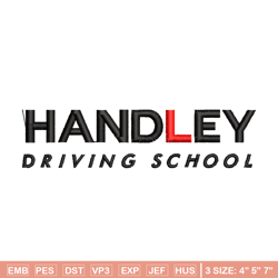 handley driving school logo embroidery design, logo embroidery, embroidery file, logo design, instant download