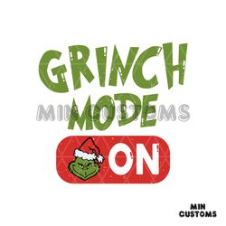 grinch mode on merry grinchmas svg graphic design file